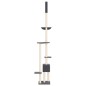 vidaXL Albero per Gatti Pavimento Soffitto Grigio Scuro 258,5-284,5 cm