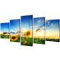 vidaXL Set Stampa su Tela da Muro Girasole 200 x 100 cm vidaXL Set Stampa su Tela da Muro Girasole 200 x 100 cm
