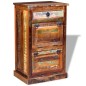 vidaXL Scarpiera a 4 Livelli con Cassetto Legno Massello di Recupero vidaXL Scarpiera a 4 Livelli con Cassetto Legno Massello di Recupero