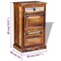 vidaXL Scarpiera a 4 Livelli con Cassetto Legno Massello di Recupero vidaXL Scarpiera a 4 Livelli con Cassetto Legno Massello di Recupero