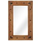 vidaXL Specchio in Legno Massello di Acacia 50x80 cm
