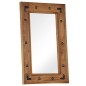 vidaXL Specchio in Legno Massello di Acacia 50x80 cm