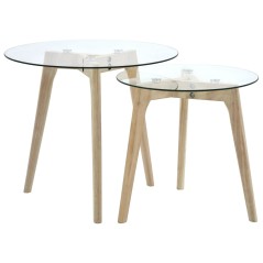 vidaXL Set di Tavolini da Salotto 2 pz in Vetro Temperato