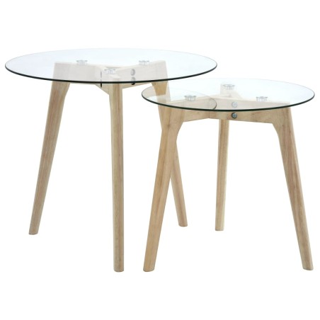 vidaXL Set di Tavolini da Salotto 2 pz in Vetro Temperato