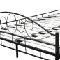 vidaXL Letto con Materasso Nero in Metallo 180x200 cm