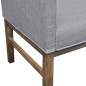 vidaXL Panca con Cuscino Imbottito Tessuto Legno Hevea Grigio Chiaro vidaXL Panca con Cuscino Imbottito Tessuto Legno Hevea Grigio Chiaro