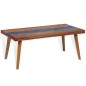 vidaXL Tavolino da Salotto in Legno di Teak e Resina 100x50x40 cm vidaXL Tavolino da Salotto in Legno di Teak e Resina 100x50x40 cm