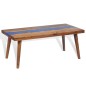 vidaXL Tavolino da Salotto in Legno di Teak e Resina 100x50x40 cm vidaXL Tavolino da Salotto in Legno di Teak e Resina 100x50x40 cm