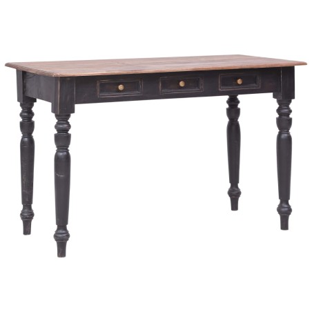 vidaXL Scrivania con 3 Cassetti 117x57x75 cm Legno Massello di Mogano