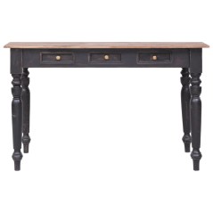 vidaXL Scrivania con 3 Cassetti 117x57x75 cm Legno Massello di Mogano