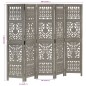 vidaXL Divisorio 5 Pannelli Intagliato Grigio 200x165cm Mango Massello vidaXL Divisorio 5 Pannelli Intagliato Grigio 200x165cm Mango Massello