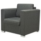 vidaXL 3 Pz Set di Divani in Stoffa Grigio Scuro vidaXL 3 Pz Set di Divani in Stoffa Grigio Scuro