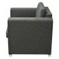 vidaXL 3 Pz Set di Divani in Stoffa Grigio Scuro vidaXL 3 Pz Set di Divani in Stoffa Grigio Scuro