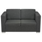 vidaXL 3 Pz Set di Divani in Stoffa Grigio Scuro vidaXL 3 Pz Set di Divani in Stoffa Grigio Scuro