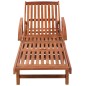vidaXL Lettini Prendisole 2 pz con Tavolo in Massello di Acacia vidaXL Lettini Prendisole 2 pz con Tavolo in Massello di Acacia