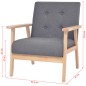 vidaXL Set di Divani 2 pz in Tessuto Grigio Scuro vidaXL Set di Divani 2 pz in Tessuto Grigio Scuro