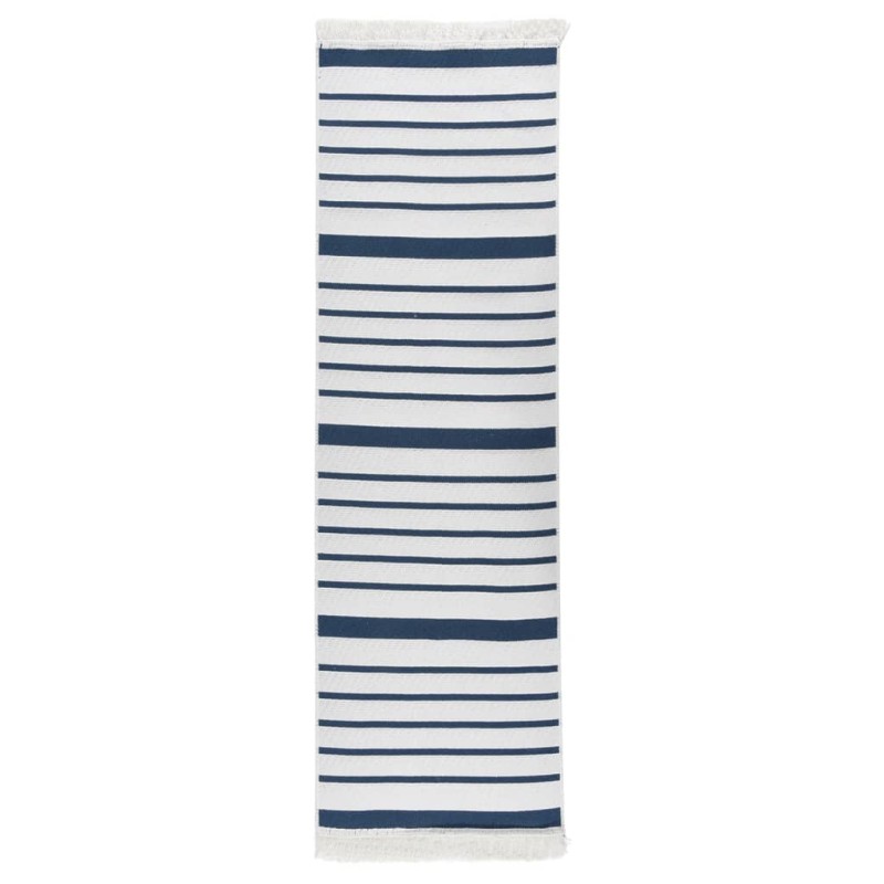 Tappeto Blu Marino 80x300 cm in Cotone Tappeto Blu Marino 80x300 cm in Cotone
