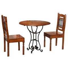 vidaXL Set da Bistrot 3 pz in Legno Massello di Acacia