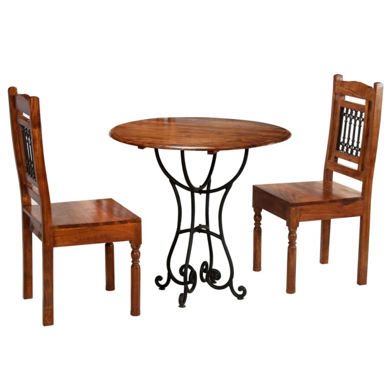 vidaXL Set da Bistrot 3 pz in Legno Massello di Acacia vidaXL Set da Bistrot 3 pz in Legno Massello di Acacia