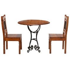vidaXL Set da Bistrot 3 pz in Legno Massello di Acacia