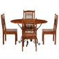 vidaXL Set da Pranzo 5 pz in Legno Massello di Acacia vidaXL Set da Pranzo 5 pz in Legno Massello di Acacia