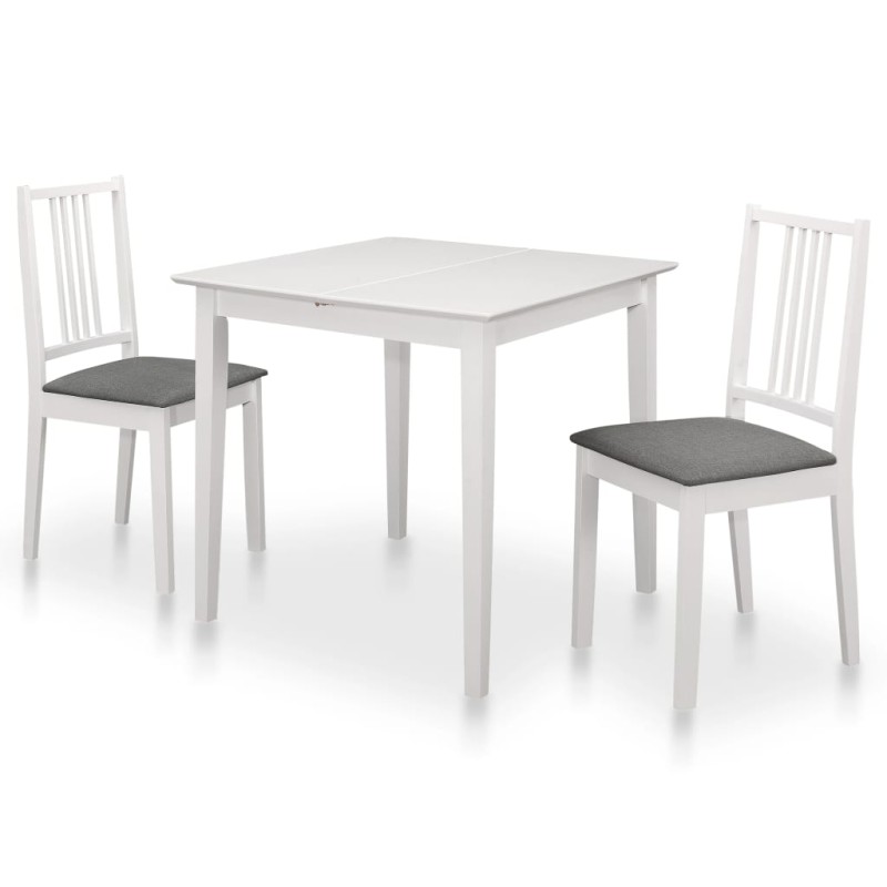vidaXL Set da Pranzo 3 pz in MDF Bianco vidaXL Set da Pranzo 3 pz in MDF Bianco