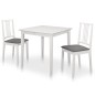 vidaXL Set da Pranzo 3 pz in MDF Bianco vidaXL Set da Pranzo 3 pz in MDF Bianco