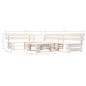 vidaXL Set Divani da Giardino su Pallet 4 pz in Legno Bianco vidaXL Set Divani da Giardino su Pallet 4 pz in Legno Bianco