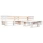 vidaXL Set Divani da Giardino su Pallet 4 pz in Legno Bianco