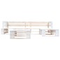 vidaXL Set Divani da Giardino su Pallet 4 pz in Legno Bianco