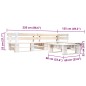 vidaXL Set Divani da Giardino su Pallet 4 pz in Legno Bianco