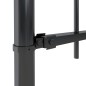 vidaXL Recinzione da Giardino Punta Tonda in Acciaio 5,1x0,6m Nera vidaXL Recinzione da Giardino Punta Tonda in Acciaio 5,1x0,6m Nera