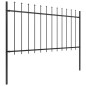 vidaXL Recinzione da Giardino Punta a Lancia 10,2x1 m Acciaio Nero vidaXL Recinzione da Giardino Punta a Lancia 10,2x1 m Acciaio Nero