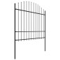 vidaXL Recinto Giardino Punta a Lancia (1,5-1,75)x15,3m Acciaio Nera vidaXL Recinto Giardino Punta a Lancia (1,5-1,75)x15,3m Acciaio Nera