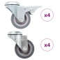vidaXL Ruote Girevoli con Foro per Bullone 8 pz 50 mm