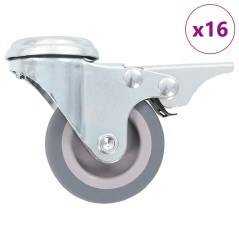 vidaXL Ruote Girevoli con Foro per Bullone 16 pz 50 mm