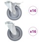 vidaXL Ruote Girevoli con Foro per Bullone 32 pz 100 mm vidaXL Ruote Girevoli con Foro per Bullone 32 pz 100 mm