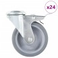 vidaXL Ruote Girevoli con Foro per Bulloni 24 pz 100 mm vidaXL Ruote Girevoli con Foro per Bulloni 24 pz 100 mm