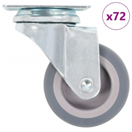 vidaXL Ruote Girevoli 72 pz 50 mm