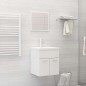 vidaXL Set Mobili da Bagno 2 pz Bianco Lucido in Legno Multistrato vidaXL Set Mobili da Bagno 2 pz Bianco Lucido in Legno Multistrato