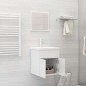 vidaXL Set Mobili da Bagno 2 pz Bianco Lucido in Legno Multistrato vidaXL Set Mobili da Bagno 2 pz Bianco Lucido in Legno Multistrato