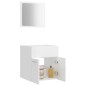 vidaXL Set Mobili da Bagno 2 pz Bianco Lucido in Legno Multistrato vidaXL Set Mobili da Bagno 2 pz Bianco Lucido in Legno Multistrato