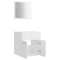 vidaXL Set Mobili da Bagno 2 pz Bianco Lucido in Legno Multistrato vidaXL Set Mobili da Bagno 2 pz Bianco Lucido in Legno Multistrato