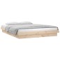 vidaXL Giroletto con LED 150x200 cm King Size in Legno Massello vidaXL Giroletto con LED 150x200 cm King Size in Legno Massello