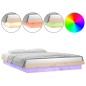 vidaXL Giroletto con LED 135x190 cm Double in Legno Massello vidaXL Giroletto con LED 135x190 cm Double in Legno Massello