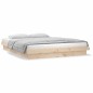 vidaXL Giroletto con LED 135x190 cm Double in Legno Massello vidaXL Giroletto con LED 135x190 cm Double in Legno Massello