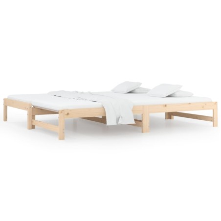 vidaXL Dormeuse Estraibile 2x(90x200) cm Legno Massello di Pino