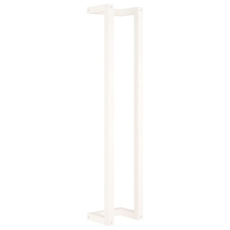 vidaXL Portasciugamani Bianco 23x18x110 cm in Legno Massello di Pino