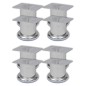vidaXL Piedini Rotondi per Divani 8 pz Cromati 60 mm vidaXL Piedini Rotondi per Divani 8 pz Cromati 60 mm
