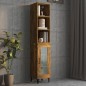 Armadietto a Muro Rovere Fumo 34,5x32,5x90 cm Legno Multistrato